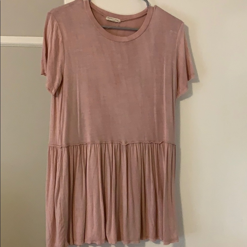 light pink dressy blouse with ruffles